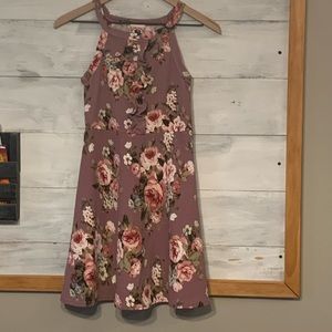 Dream Girl Fit and Flare Dress with ruffle on chest